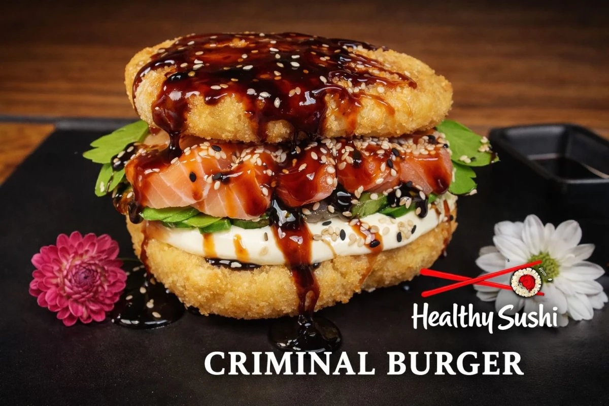 Sushi Burger Salmon Rosado